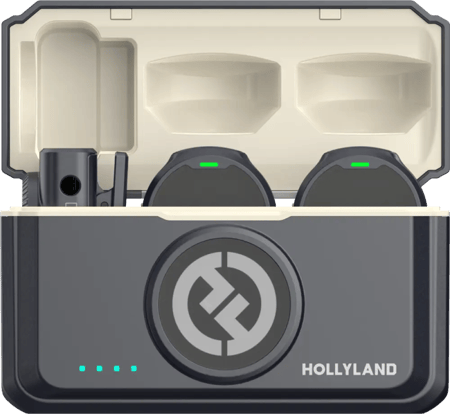 مجموعة ميكروفون هوليلاند لارك M2 لاسلكي لافاليير للكاميرا وللاندرويد وابل