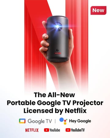 جهاز العرض NEBULA Capsule 3 Mini Projector الذكي بدقة 1080 بكسل 200 ANSI-Lumen الرسمي من Google TV