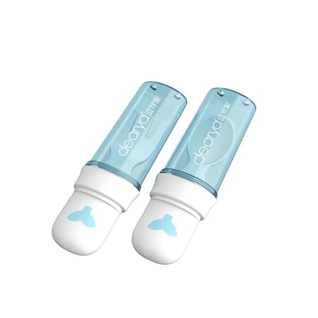 طقم ديريا شوكة وملعقة محمولة - ازرق