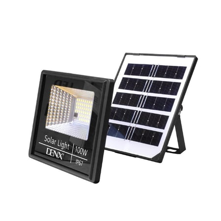 مصباح الطاقة الشمسية DENX DX2077 بقوة 100 واط وإضاءة COB
