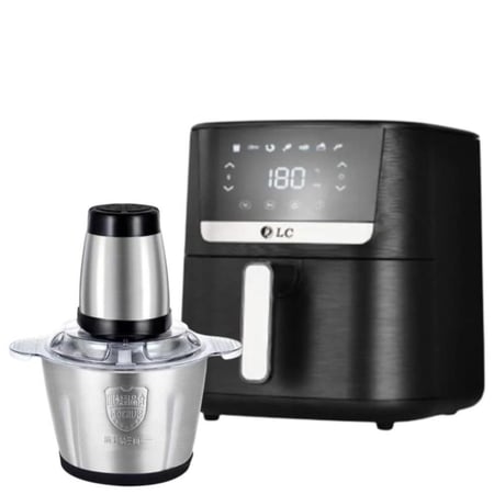 قلاية هوائية DLC متعددة المهام + فرّامة 2لتر حل متكامل لمطبخك