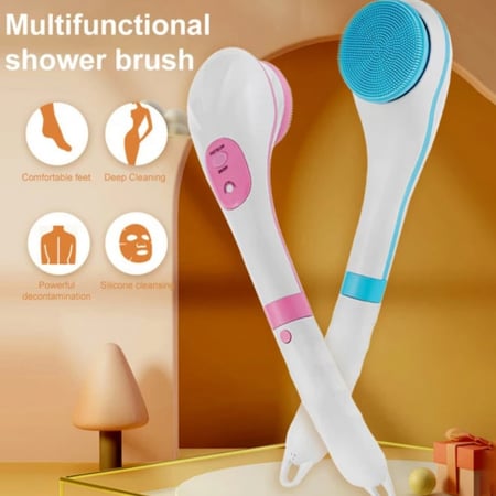 فرشاه الاستحمام 5في 1مع رؤوس التنظيف حبه وحبه مجانا