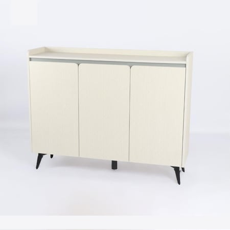 دولاب الأحذية بوقور كبير لون كريمي