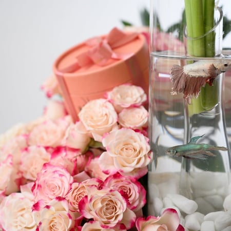 باقة ورد ريما - التوليب الهولندي و البيبي جوري