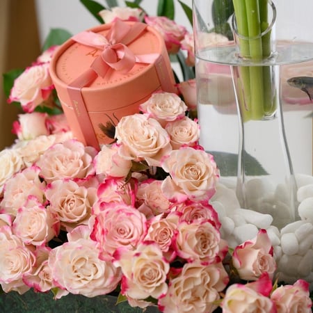 باقة ورد ريما - التوليب الهولندي و البيبي جوري