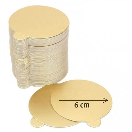 قواعد كيك مدور مقاس 6 سم أسود ذهبي 80*1 / تجزئه