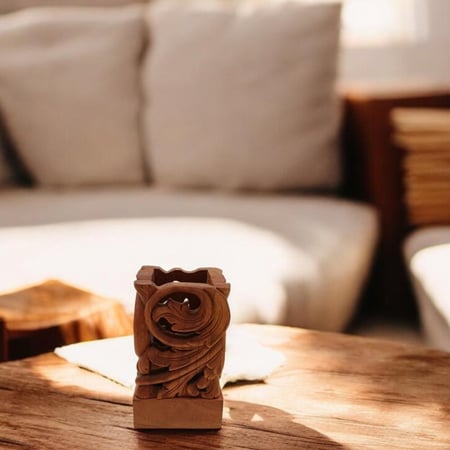 مبخرة خشب طبيعي لديكور المنزل والمناسبات