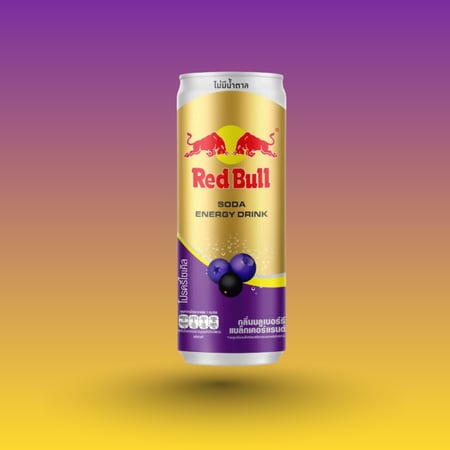 ريدبول صودا إصدار خاص من تايلاند عنب أسود و توت ازرق خالي من السكر