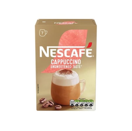 علبة نسكافيه كابتشينو غير محلى - 7x ظرف مستورد