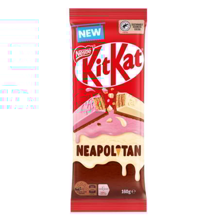 كيت كات لوح بنكهة ايسكريم نيبوليتان 160g