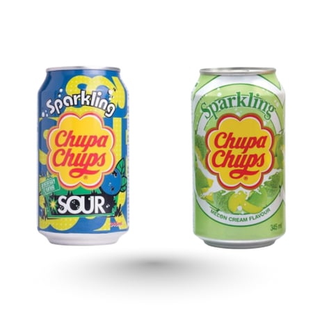 مشروب تشوبا تشوبس سباركلنج نكهتين التوت الأزرق الحامض و الميلون 2x