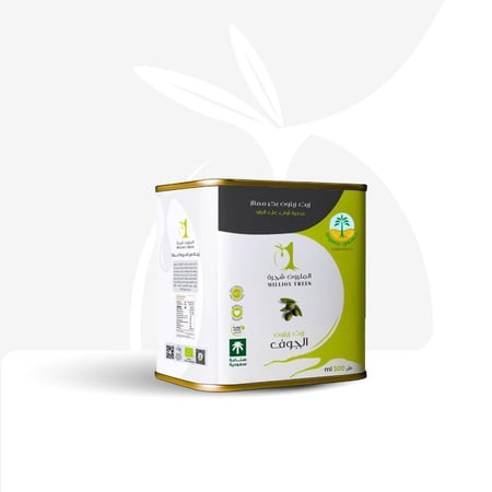 زيت زيتون الجوف من المليون شجرة بكر ممتاز درجة اولى 500 مل