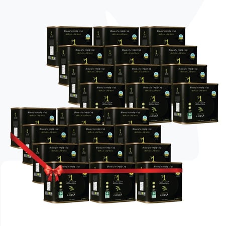 بكج زيت زيتون الجوف القطفة الخاصة عبوة 500مل 12 عبوة + 12 عبوة مجاناً