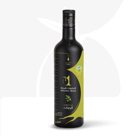 زيت زيتون 500 مل بكر عضوي ممتاز  قطفة خاصة ( زجاجة فاخرة)