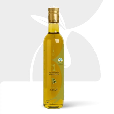 زيت زيتون 250 مل بكر عضوي ممتاز   ( زجاجة فاخرة شفاف)