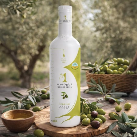 زيت زيتون 500 مل بكر عضوي ممتاز ( زجاجة فاخرة)