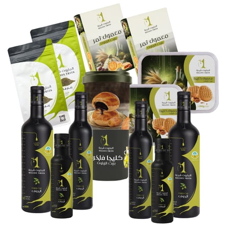باقة القطفة الخاصة – كليجا ومعمول فاخر بزيت الزيتون