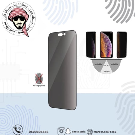 استيكر ضد البصمة حامي الخصوصية للايفون 14