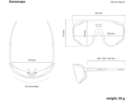 نظارة رياضية SCICON AEROSCOPE SUNGLASSES, WHITE GLOSS/BLUE