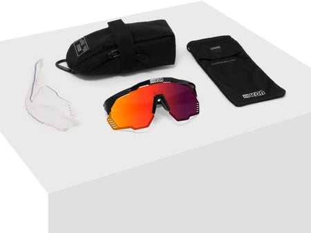 نظارة رياضية SCICON AEROSHADE KUNKEN SUNGLASSES, CRYSTAL GLOSS/MUTIMIRROR BLUE
