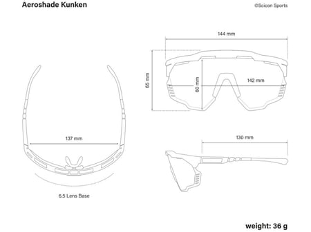نظارة رياضية SCICON AEROSHADE KUNKEN SUNGLASSES, CRYSTAL GLOSS/MUTIMIRROR BLUE