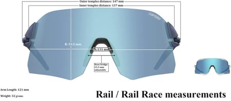 نظارة ريل ريس من تيفوسي| TIFOSI RAIL RACE SATIN VAPOR SUNGLASSES CLARION RED