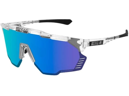نظارة رياضية SCICON AEROSHADE KUNKEN SUNGLASSES, CRYSTAL GLOSS/MUTIMIRROR BLUE