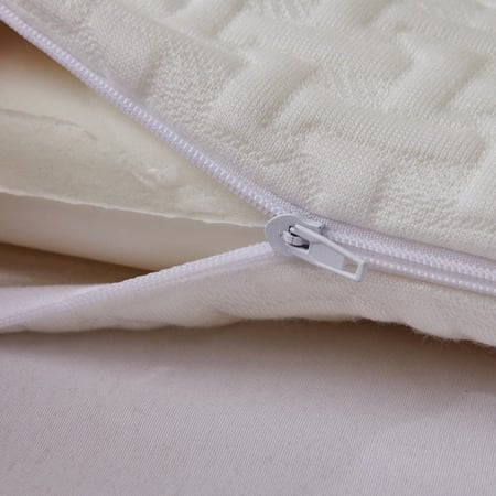 مخدة مواليد ميموري فوم وغطاء سحاب - قطن فاخر - 400 غرام