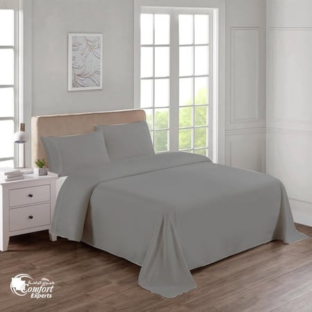 طقم شرشف نفرين رمادي بدون لحاف