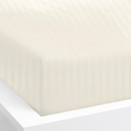 طقم مفرش فندقي مقلم لون سكري بدون حشوة مقاس مزدوج 03