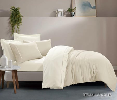 طقم مفرش صيفي اوف وايت نفرين - 7 قطع