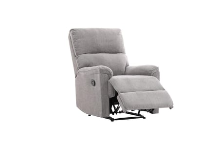كرسي استرخاء ثابت مميز  مع جلسة مريحة ومسند ظهر داعم للظهر C566-LIGHT GRAY/SILVER لون رمادي فاتح