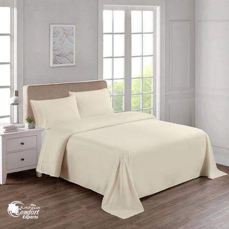 طقم شرشف نفر بدون لحاف بيج فاتح