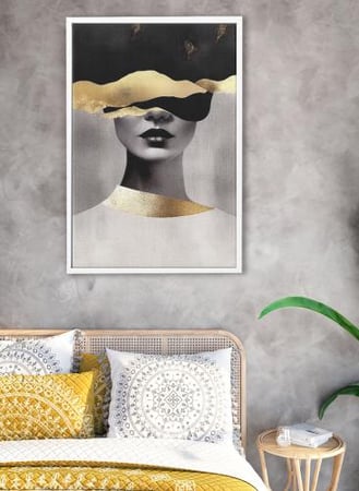 لوحة قماشية بتصميم فن تجريدي مميز