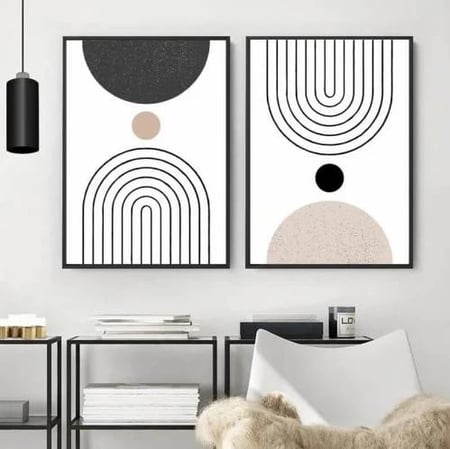 لوحات ثنائية مودرن فن تجريدي