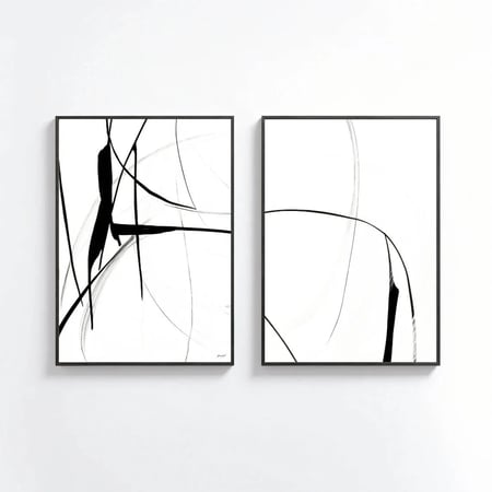 لوحات ثنائية مميزة بالفن التجريدي