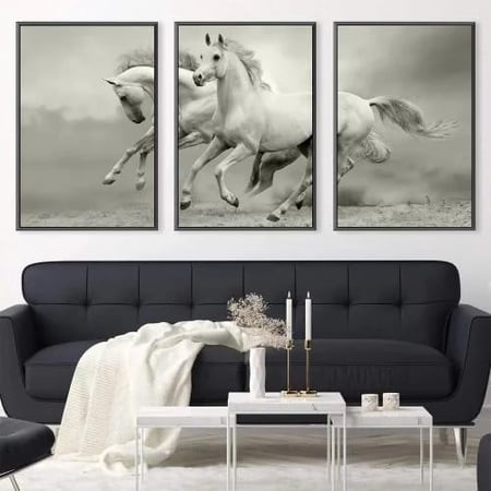 لوحات ثلاثية فن تجريدي واقعي