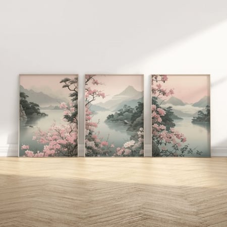 لوحات ثلاثية مستوحاة من الطبيعه