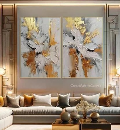 لوحات ثنائية تصميم حصري - جولد