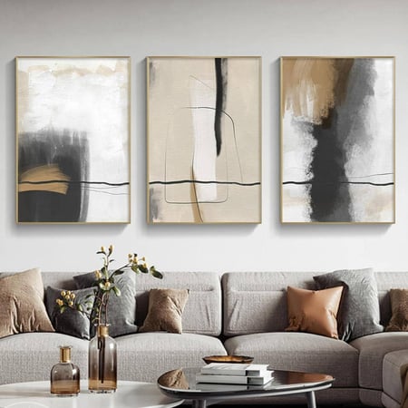 لوحات ثلاثية فن تجريدي