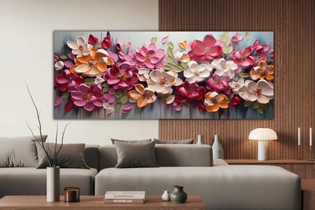 لوحة  كانفاس أفق , شجرة و ضياء