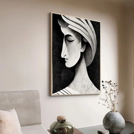 لوحة جدارية فن تجريدي عضوي- بنت