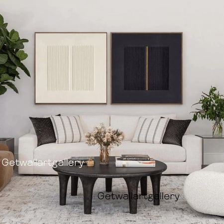 لوحات ثنائية مميزة بالفن التجريدي