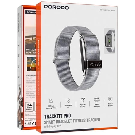 سوار بورودو تراك فيت برو الرياضي الذكي (Porodo Trackfit Pro) - متعددة الالوان
