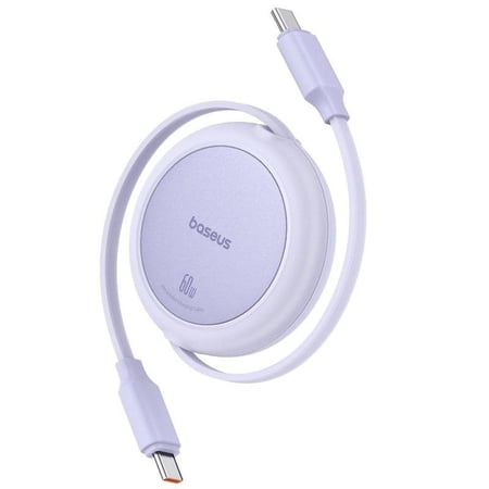 سلك تايب سي شحن سريع من بيسوس Free2Draw صغيرUSB-C قابل للسحب بقوة 100 واط