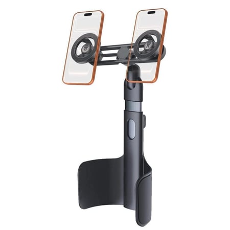 يوفو 2في1 مثبت 2 جوال ماج سيف مع قاعدة كوب تثبيت في السيارة