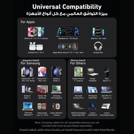 منصة شحن متعددة المنافذ بقوة 200 واط 6 منافذ - اسود - انكر