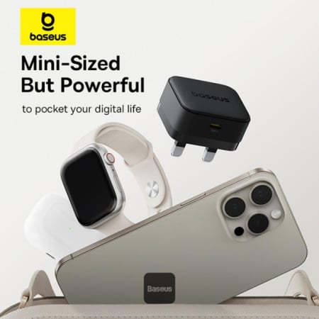 شاحن جداري  Baseus Palm 20W PD Type-C للشحن السريع - شاحن USB-C فائق السرعة