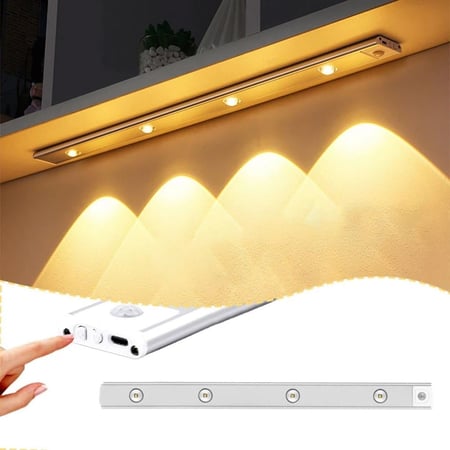 ضوء استشعار الحركة يضيء تلقائيًا عند استشعار حركة الإنسان. قابل للشحن يو إس بي. مزود بقطع مغناطيسية لتثبيته. قياس