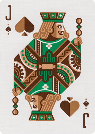 ورق لعب بلوت دي كاي ان جي ويلز - اخضر